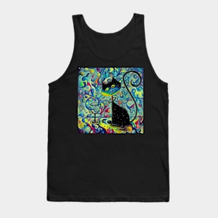 Surreal Curious Cat Tank Top